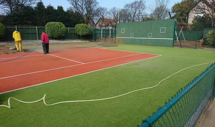 Tennis Court Cleaning