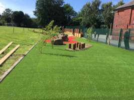 Play areas created onto macadam surfaces